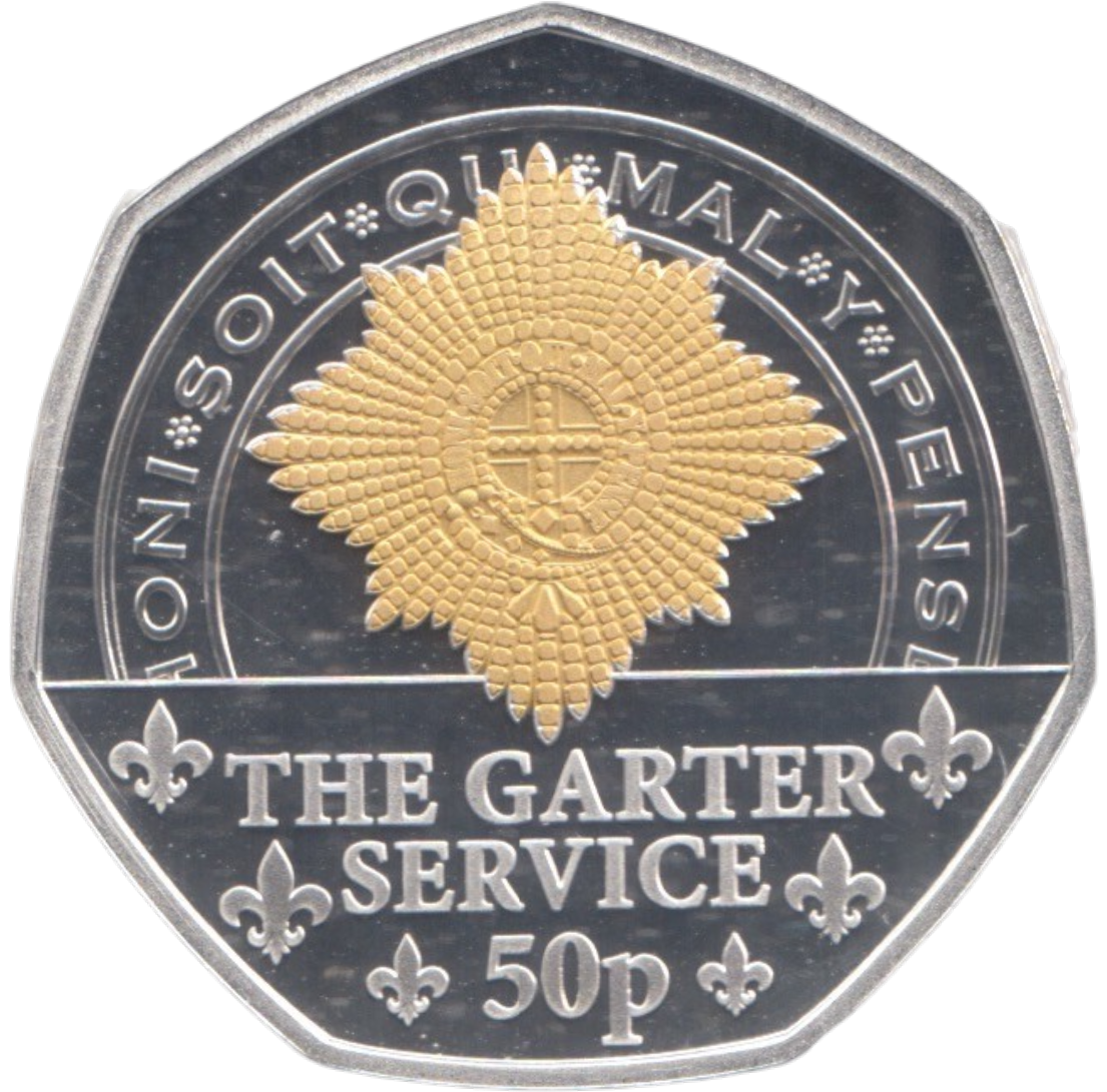 2024 SILVER PROOF 50P THE GARTER SERVICE