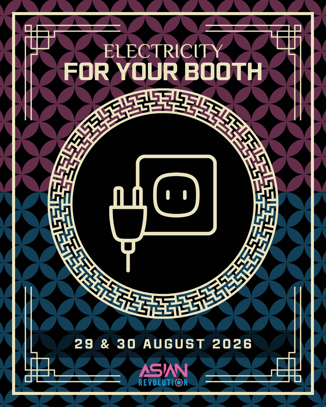 Electricity for your booth @ ASIAN REVOLUTION