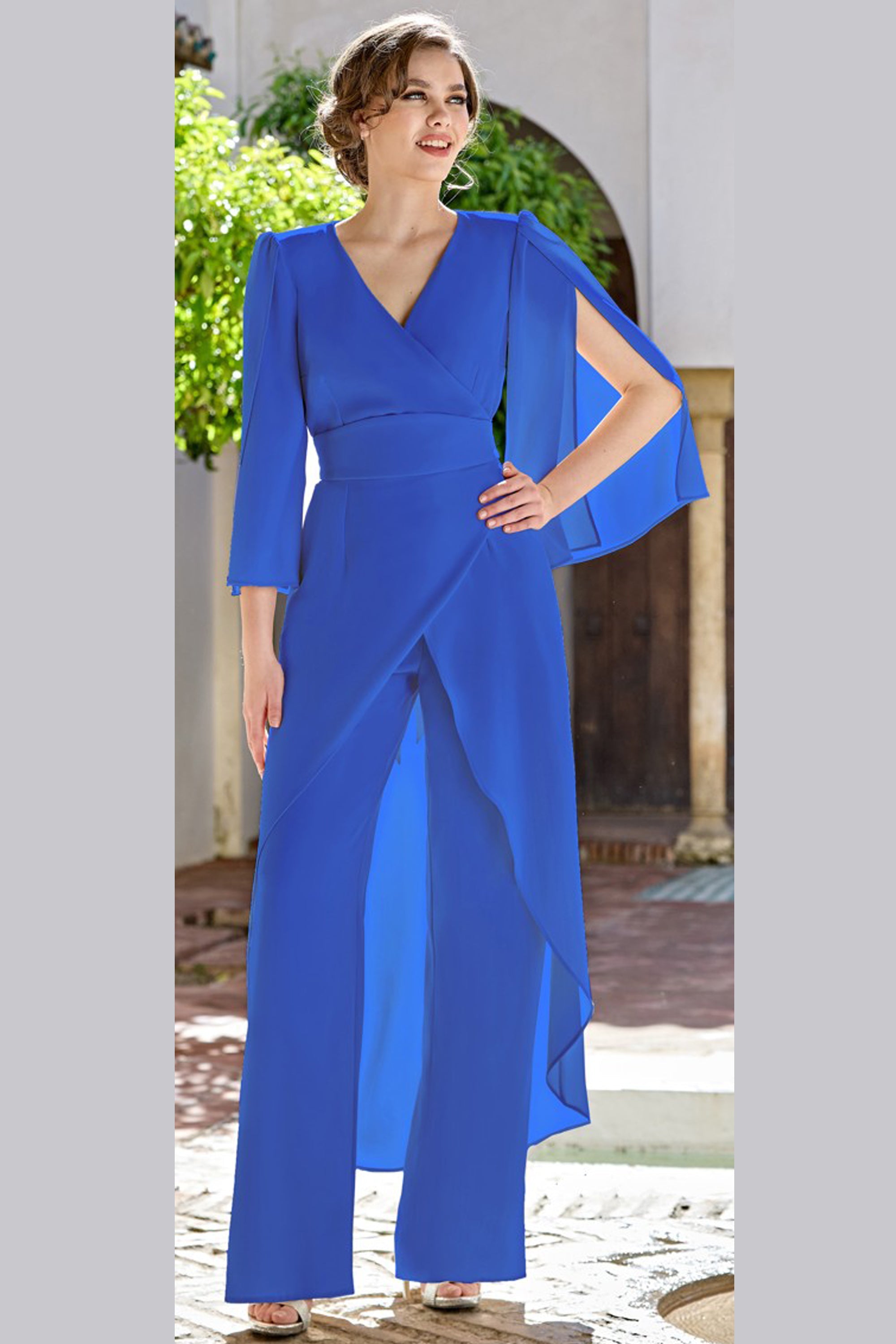Sonia Pena Kaftan Two Piece Set Royal Blue 21260058