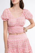 Sunday Saint Tropez Kia Lurex Top Light Pink