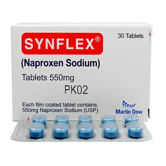 Synflax 550mg Tablets – Naproxen Pain Relief & Anti-Inflammatory Medicine