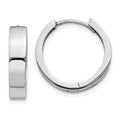 Round Hinged Earrings in 14k White Gold