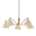 Troy Lighting Clive 5Lt Chandelier, Brs/Clear/Wht Etched Inside