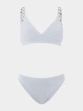 Tessa Eyelet Bikini - White/Gold