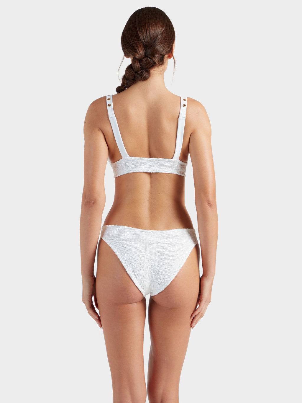 Tessa Eyelet Bikini - White/Gold