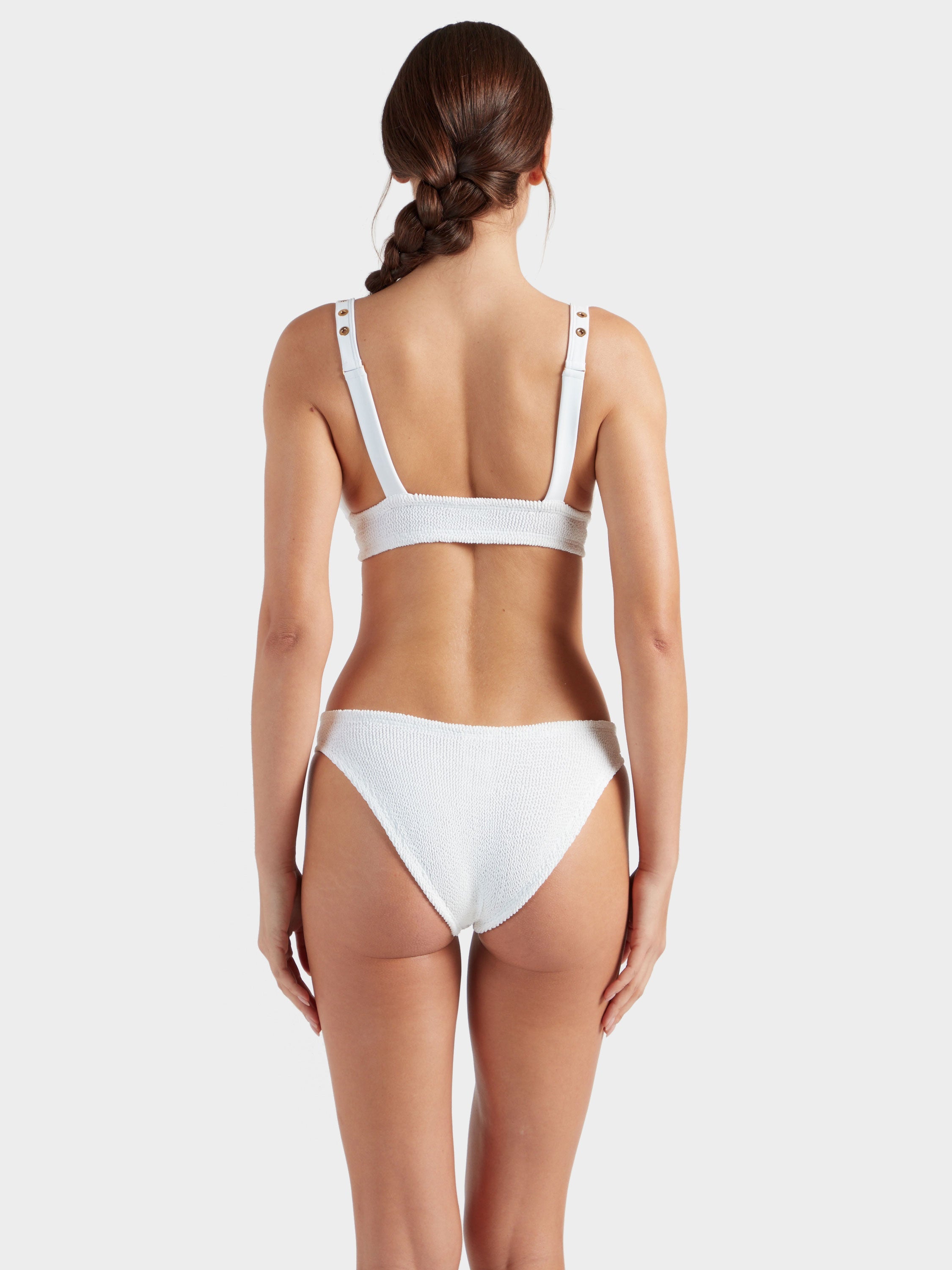 Tessa Eyelet Bikini - White/Gold