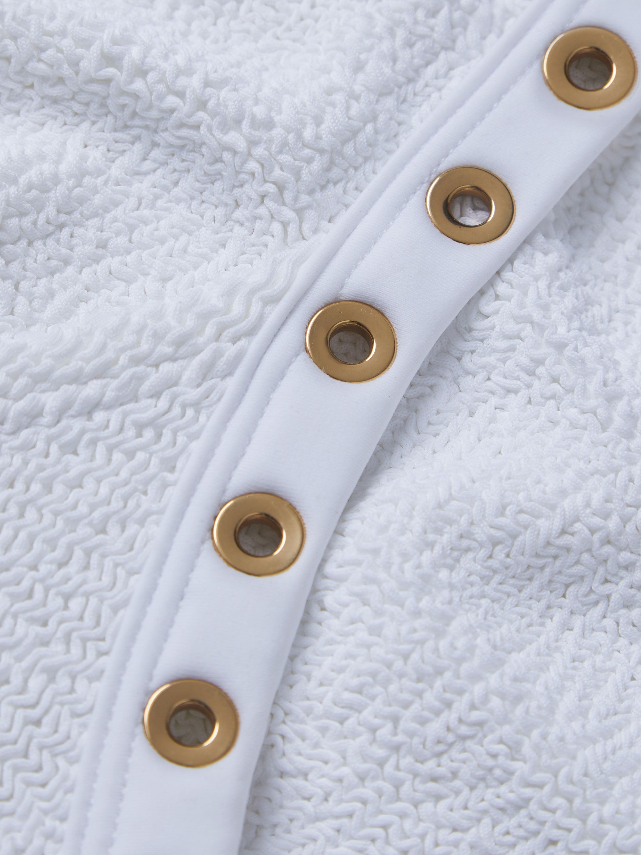 Tessa Eyelet Bikini - White/Gold