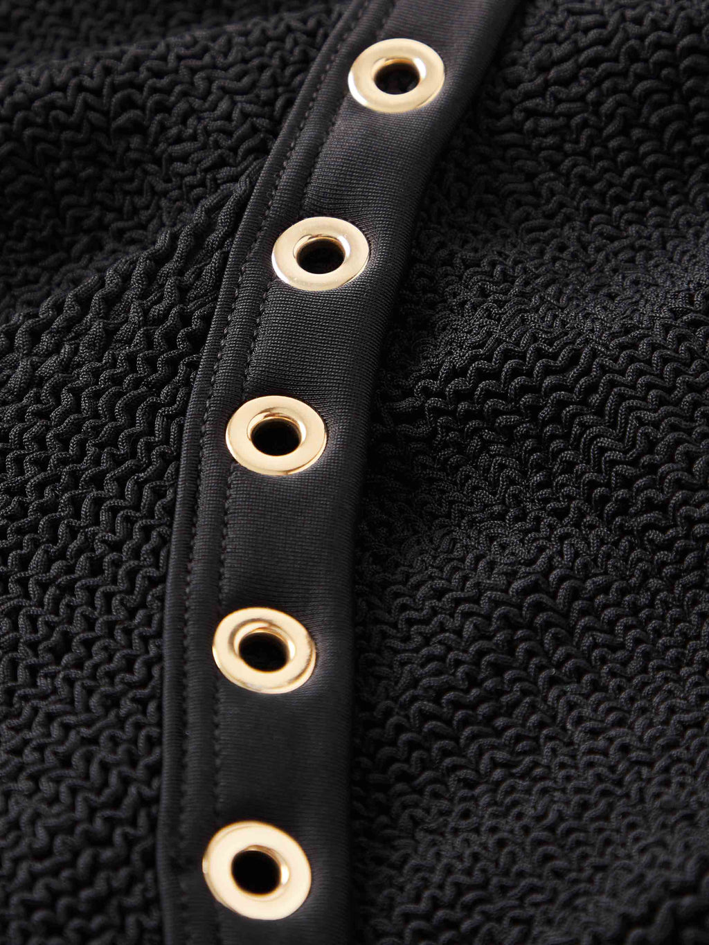 Tessa Eyelet Bikini - Black/Gold