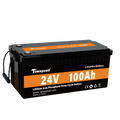 Tewaycell 24V 100AH LiFePO4 Battery Built-in Samrt BMS With Bluetooth,Self-heating and Active Balancer