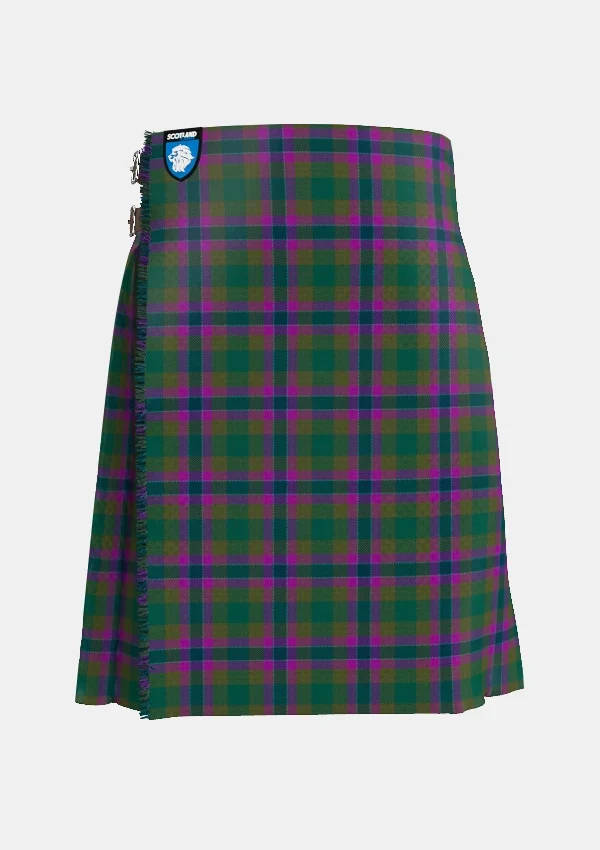 Traditional_Dunans_Rising_Tartan_10821_kilt_front_image_with_pleated_design_and_adjustable_buckles_for_men