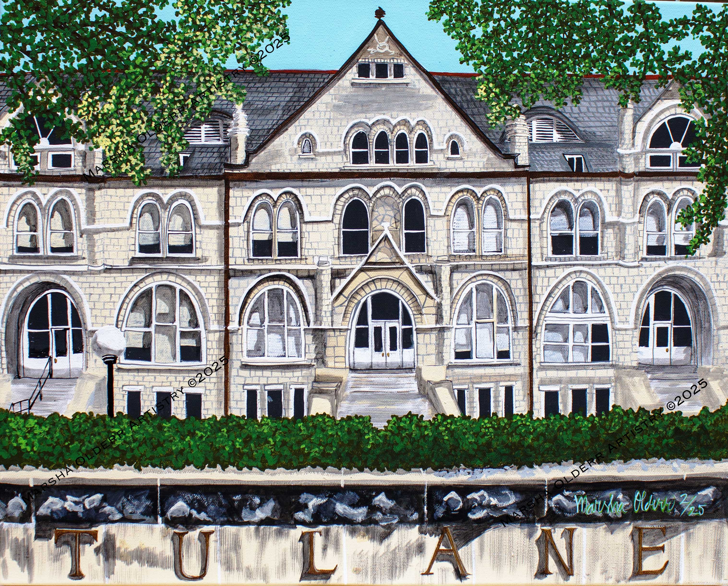 Tulane Administration Building (Gibson Hall) Original Painting