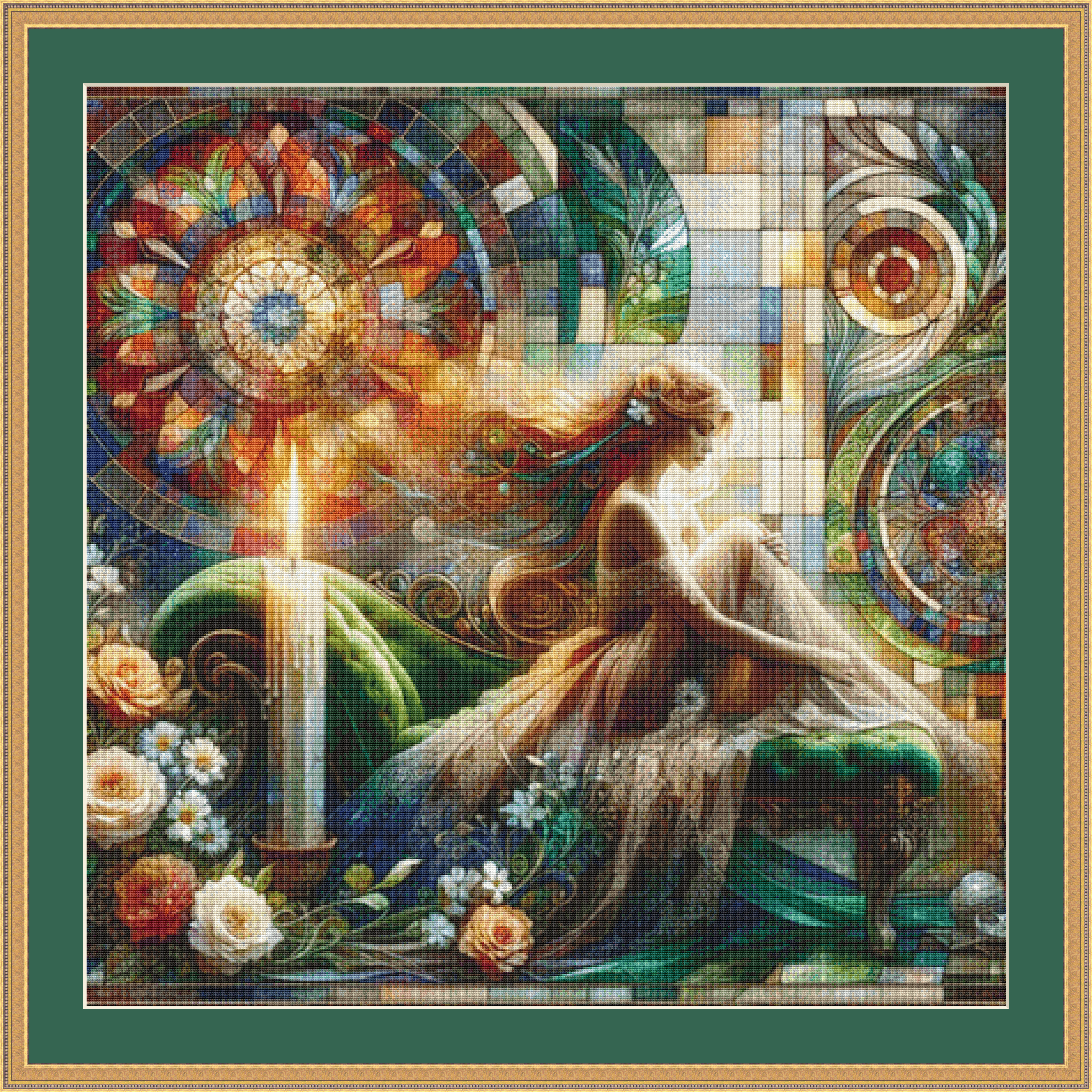 "Luminous Reverie" cross stitch pattern by AI Created Playground/Photoglory127