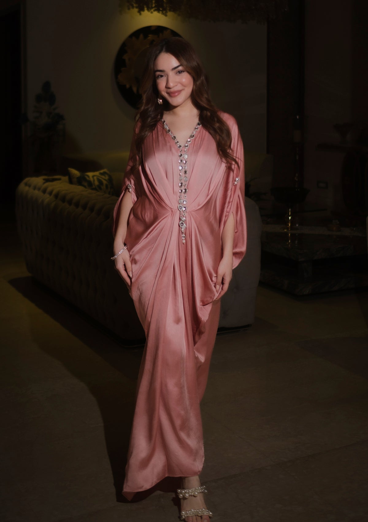 Blush Nightfall Kaftan