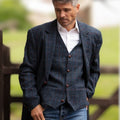 Veste homme country coupe classique en Harris Tweed® Blakemore Royal Blue
