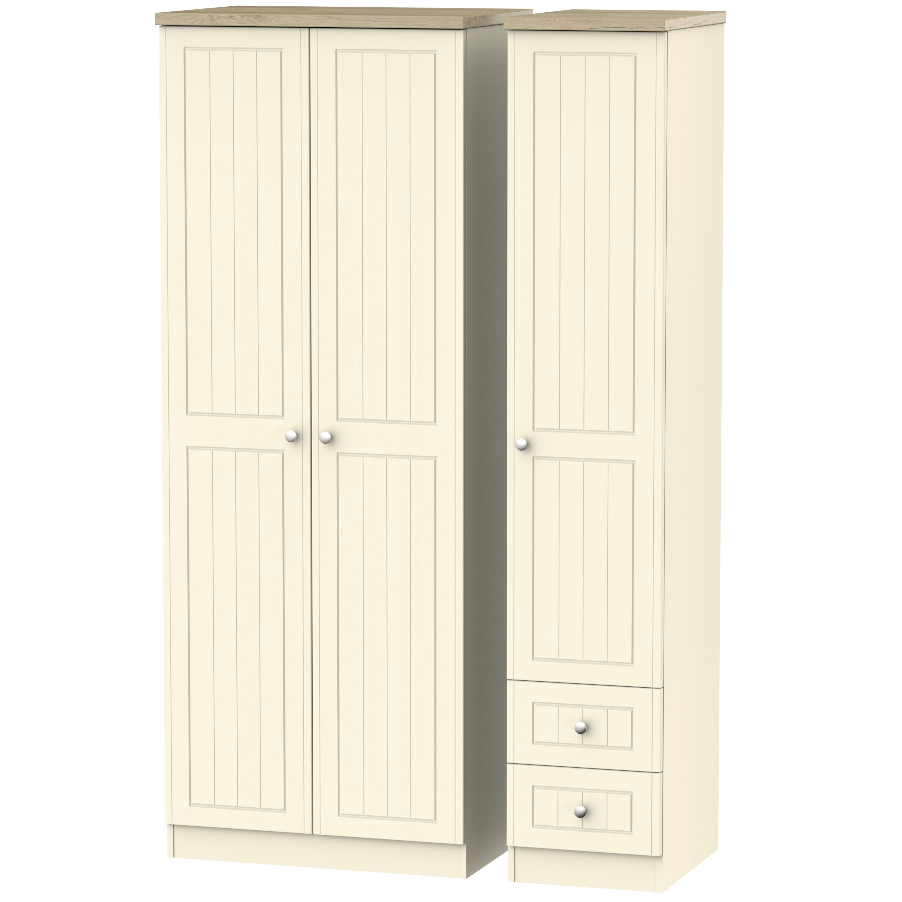 Vienna 3 Door 2 Left Drawer Tall Wardrobe