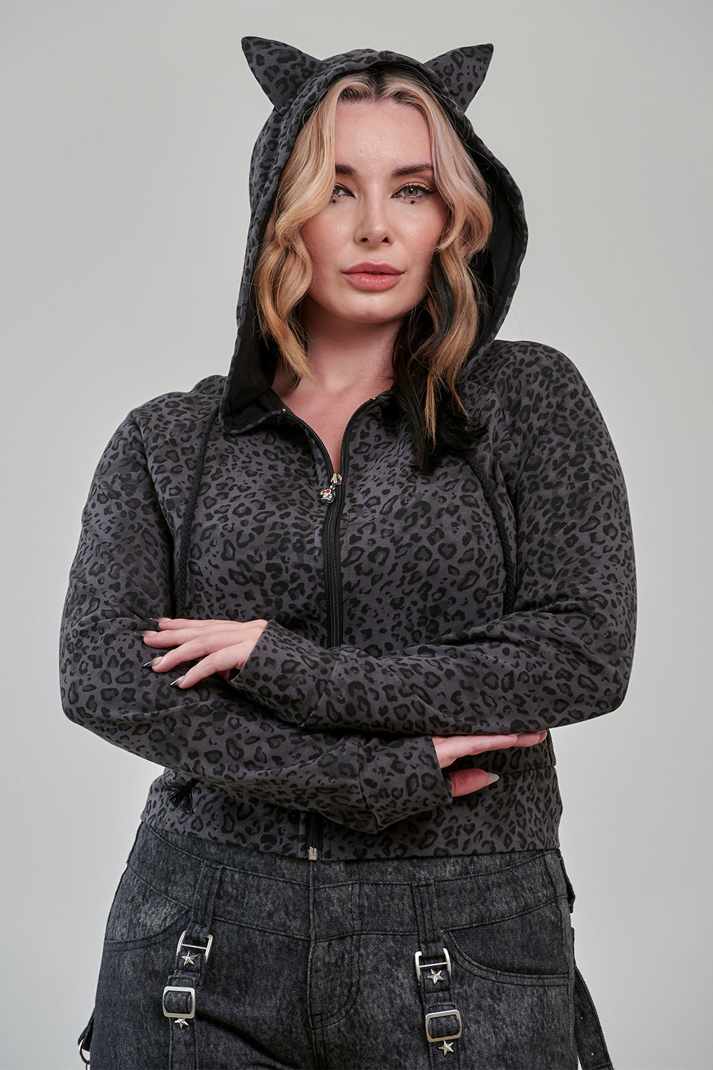Vampire Kitty Hoodie GRY