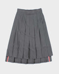 Thom Browne Pleated Wool Midi Skirt - S