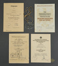 Desirable Paratrooper Document Grouping of Knight's Cross Recipient and Hermann Göring Division Member Unteroffizier Heinrich "Heinz" Probst