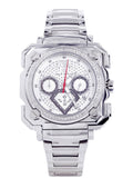 Mens White Gold Tone Diamond Watch | Appx. 0.25 Carats MENS GOLD WATCH FROST NYC