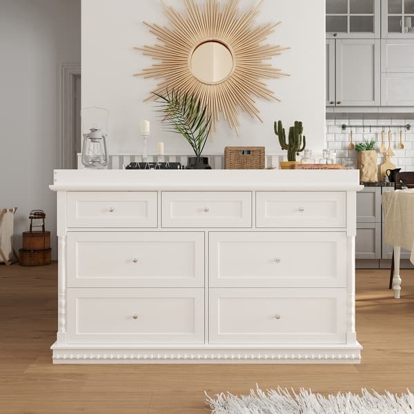 White Baby Changing Table Dresser with 7 Drawers Nursery Storage Cabinet for Infant Essentials Chest - On Sale - Bed Bath & Beyond