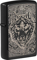Anne Stokes Collection Zippo Wolf Design Windproof Lighter – High Polish Black by Zippo