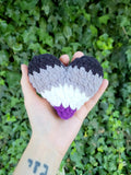 1 Ready to Ship! ~ Ace Pride Mini Heart Plushie | Made by queer artist!