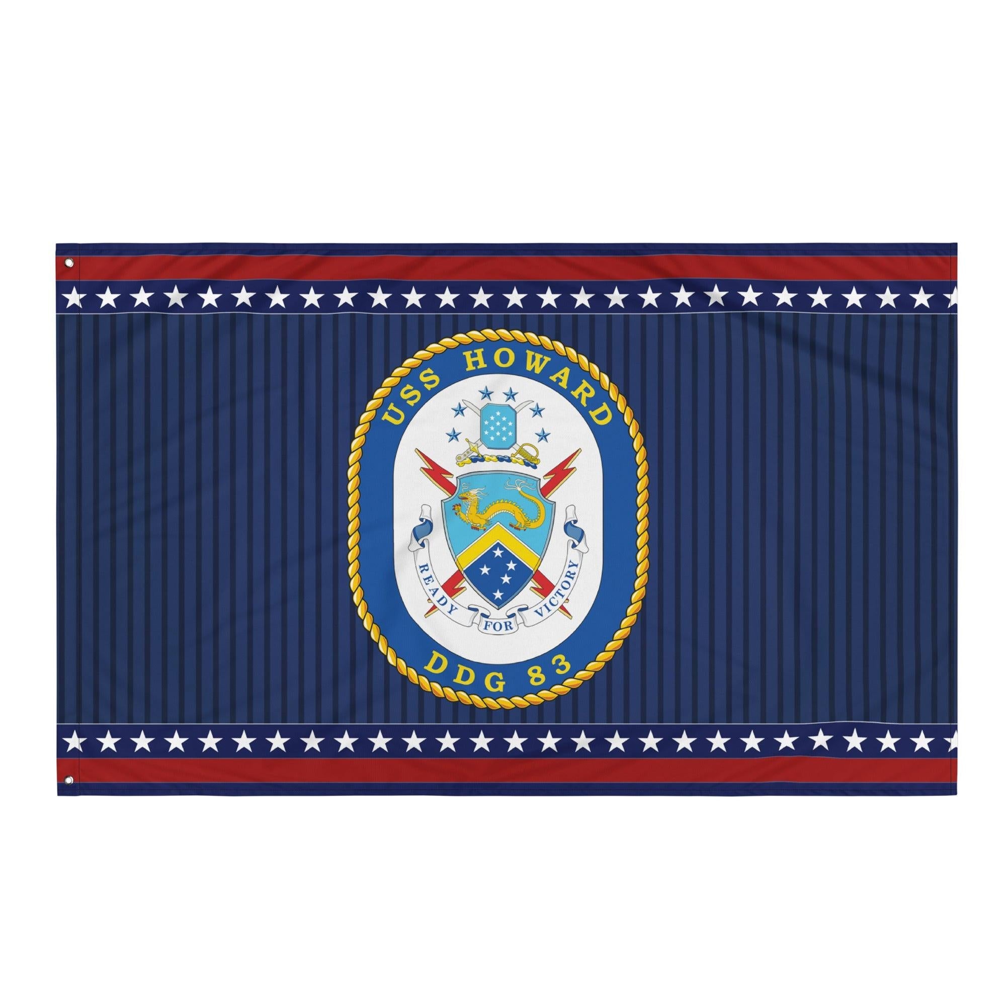 Patriotic USS Howard (DDG-83) Ship's Crest Wall Flag Tactically Acquired Default Title