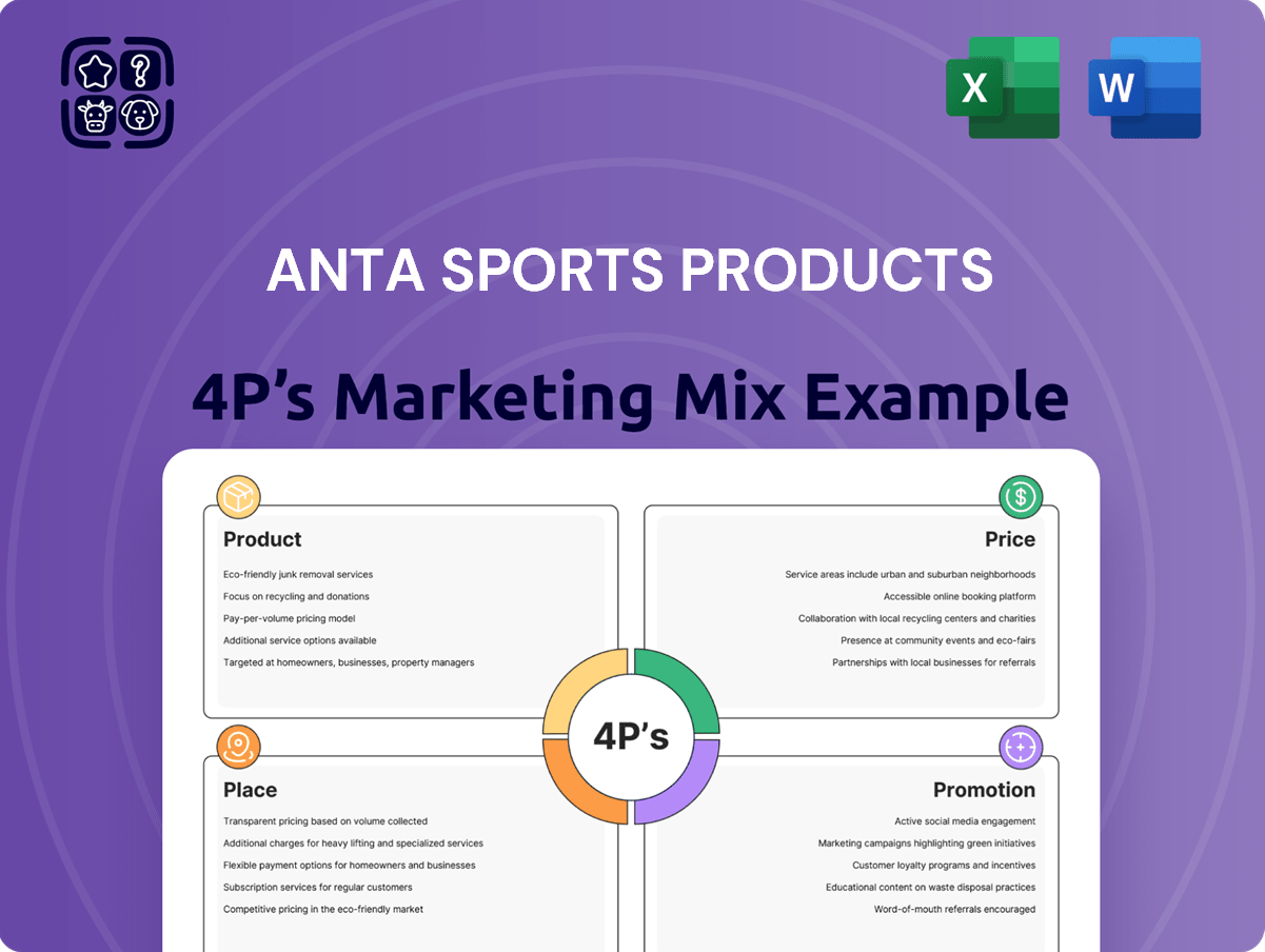 Anta Sports Products Marketing Mix