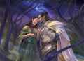 Aragorn and Arwen, Wed" card inspired work : r/mtg