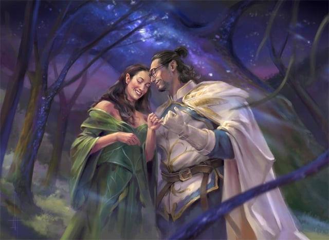 Aragorn and Arwen, Wed" card inspired work : r/mtg