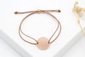 kupferfarbenes Makramee Armband Wunderblume in rosegold und modernem Kugelverschluss zum verstellen