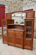 Buffet Art Nouveau en chêne sculpté de vigne, par Gauthier-Poinsignon