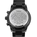 To Our Son-In-Law Customized Gift on Wedding Day, Future Son In Law Rehearsal Dinner Gift for Groom From Mother and Father In Law, Engraved Watch Gift