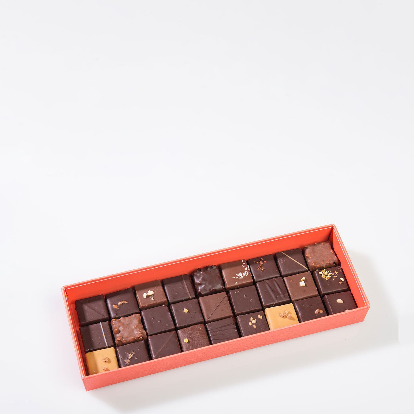 Coffret Chocolats artisanaux noir et lait - Ganaches et Pralinés