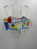 Pre-Owned Prosperina White Size Medium Cropped Tank Top