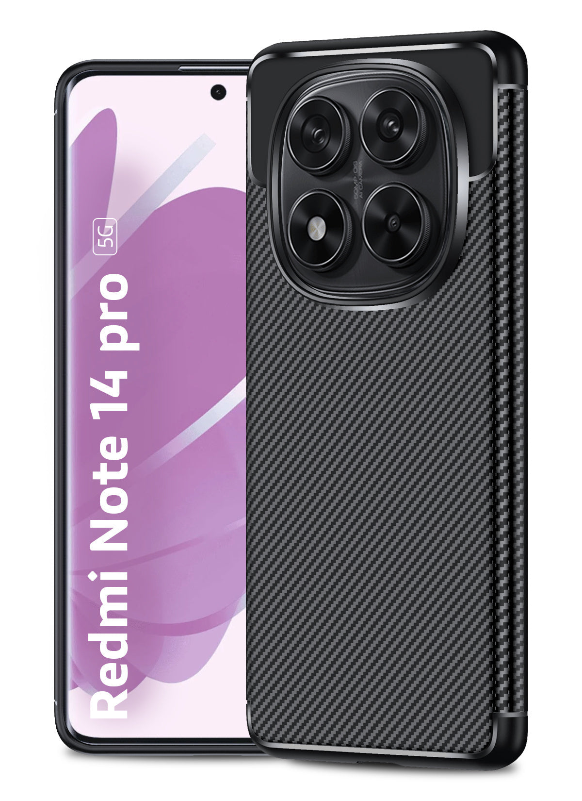 POCO X7 5G, Redmi Note 14 Pro 5G, Redmi Note 14 Pro+ Plus 5G (6.67 inch) Back Cover | Aramid Fiber Series, Black