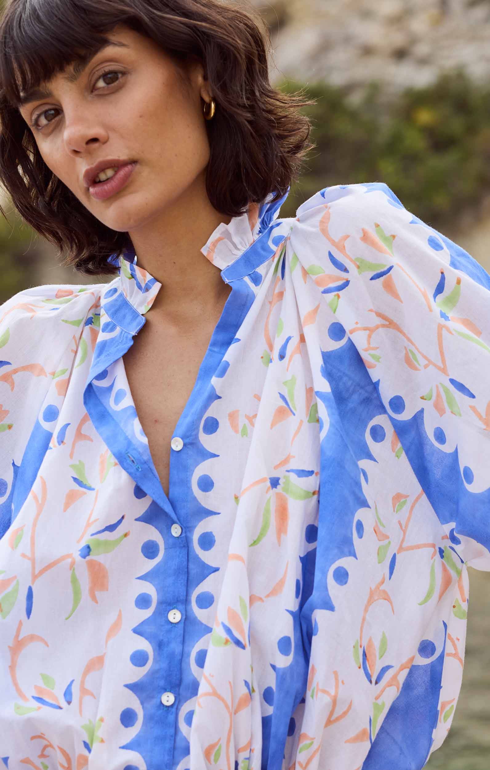 Bluebell Bird of Paradise Blouson Dress