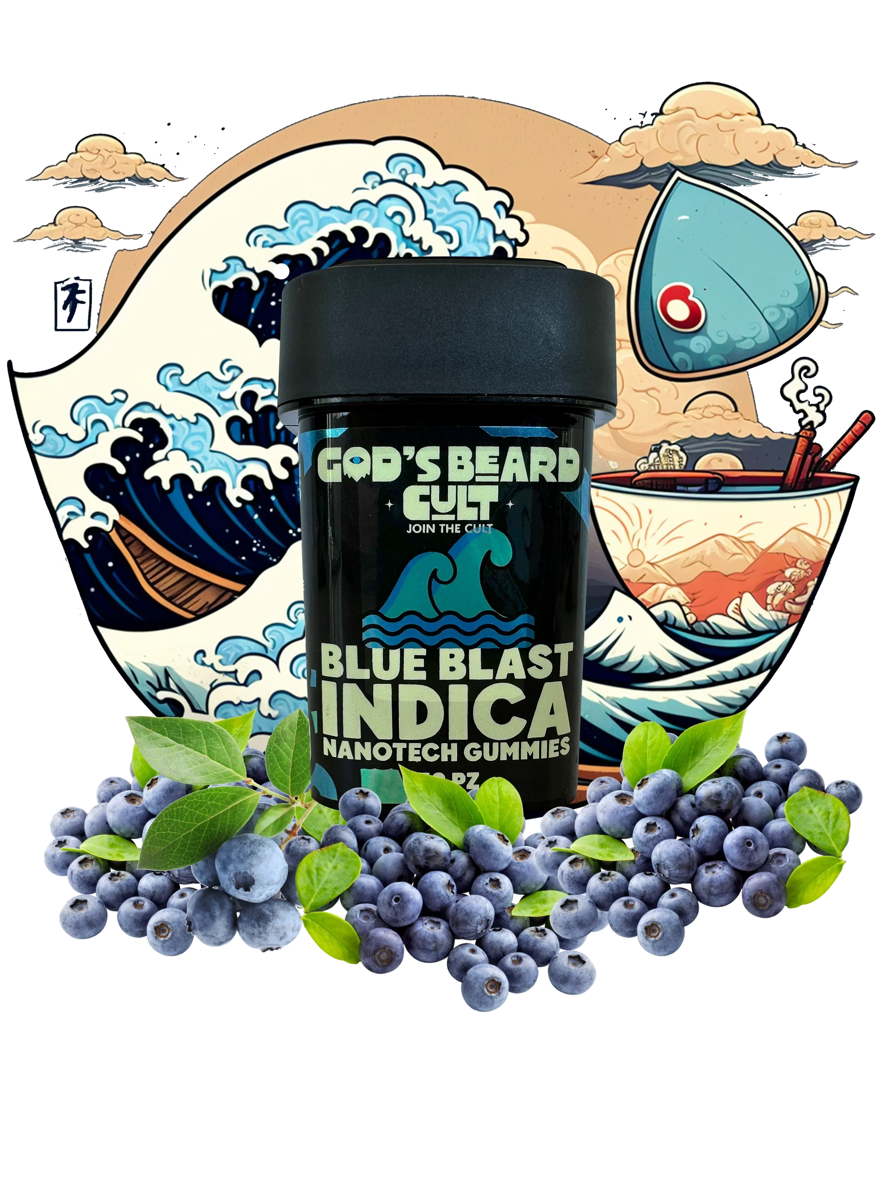 Nanotech-Gummies | Blueblast Indica | Gods Beard Cult