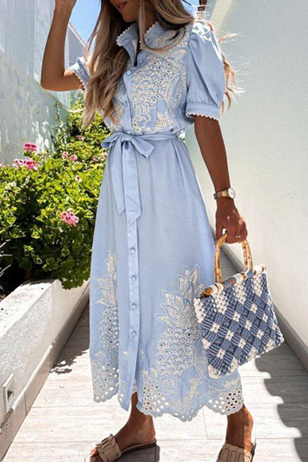 Embroidered Maxi Dress