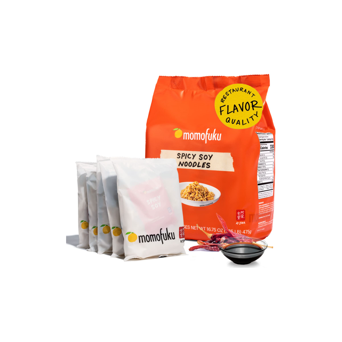 Product image of Momofuku Noodles, Spicy Soy, 5 Packages