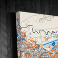 Popayan Colombia Colorful City Map Canvas Print Detail