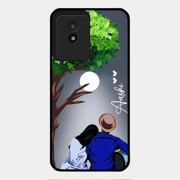 Couple Glossy Metal Case Cover For Vivo Y02T