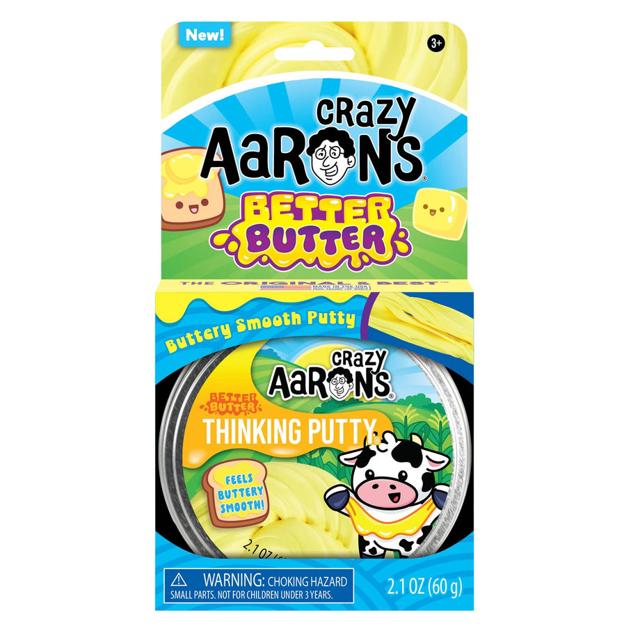 Crazy Aaron's Thinking Putty 4" Tin Better Butter