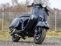 Custom Vespa Tuning PX 244ccm mit Scheibenbremse und Rennauspuff in Midnight Blue