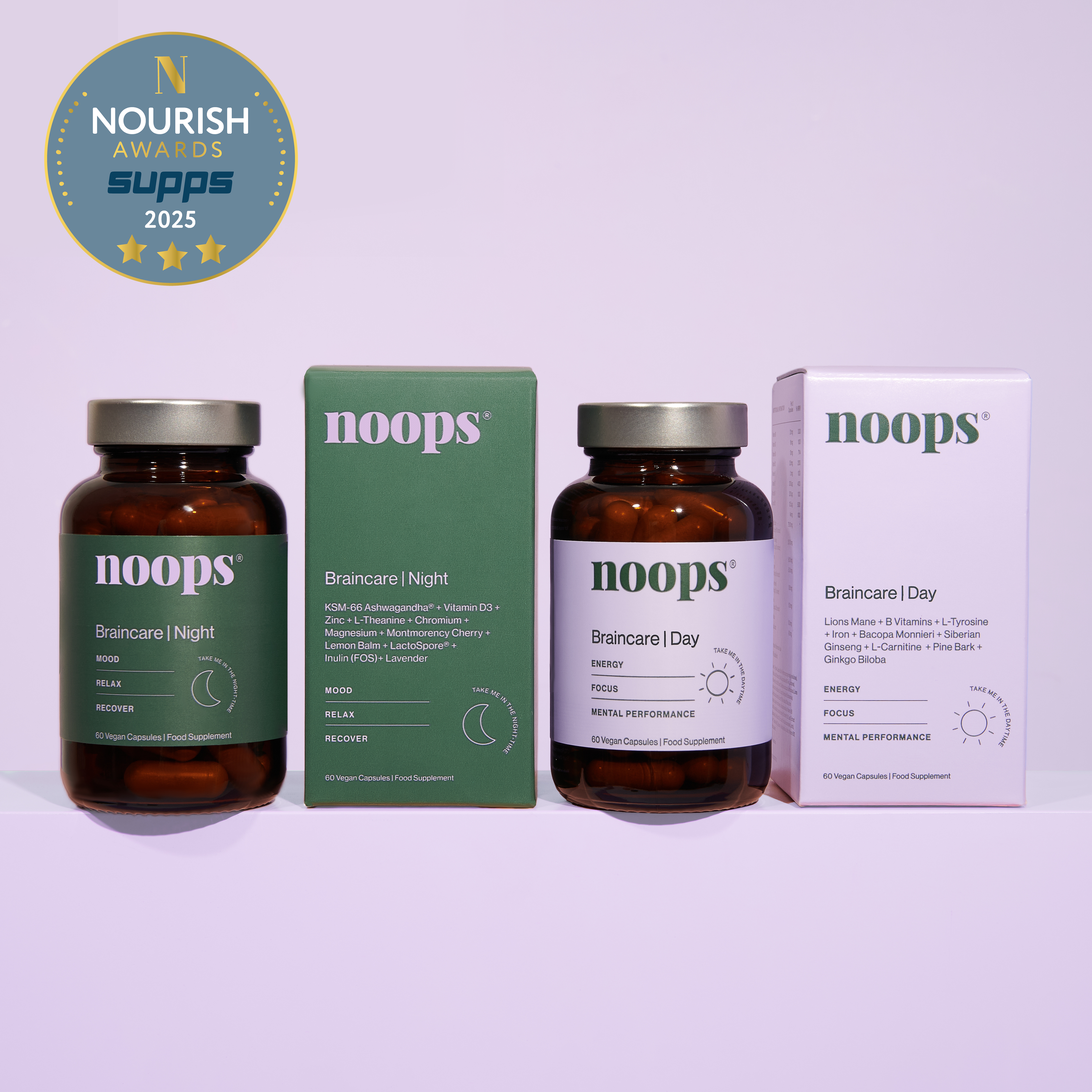 Focus, Energy, Mood Balance + Calm Nootropics
