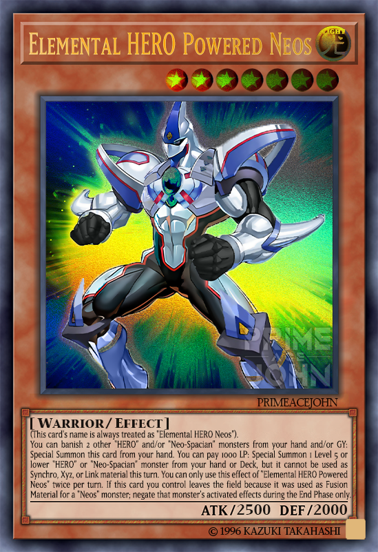 Elemental HERO Powered Neos [UR Foil] by PrimeAceJohn on DeviantArt