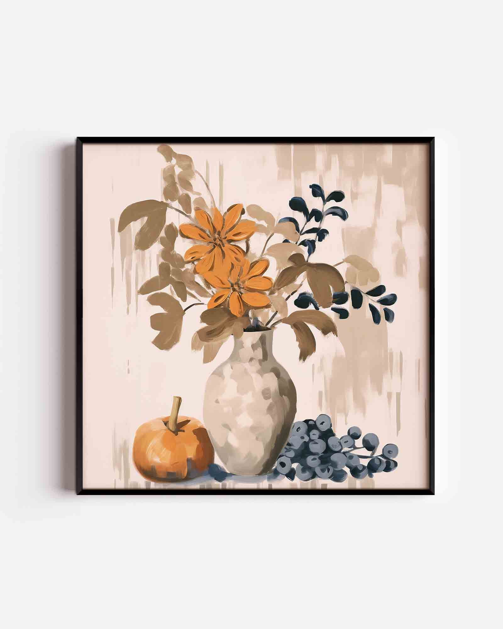 Bloemen en fruit Poster