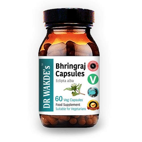 Bottle label of DR WAKDE'S Bhringraj Capsules