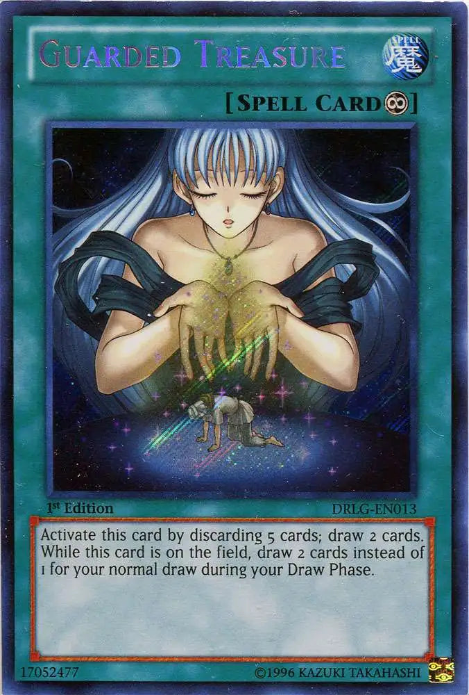 YuGiOh Trading Card Game Dragons of Legend Single Card Secret Rare Guarded  Treasure DRLG-EN013