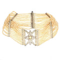Edwardian Silver, Paste & Pearl Choker | Parkin and Gerrish (UK)